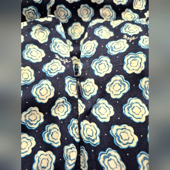 NWT Maje Clover-Print Satin-Effect Midi Skirt, EU 36 - Picture 9 of 12